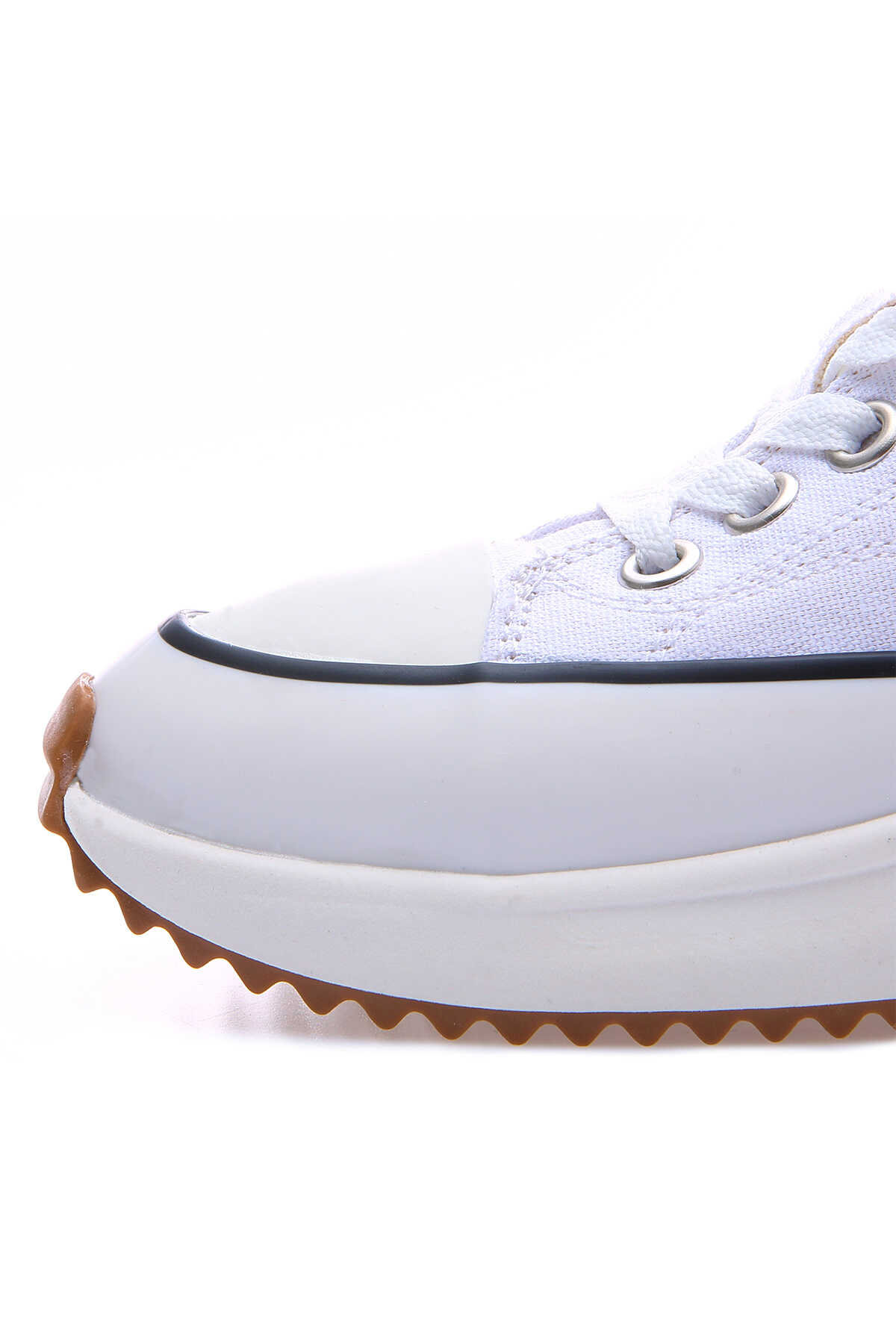 Beyaz Kadın Bağcıklı Yüksek Taban Günlük Spor Ayakkabı-89070