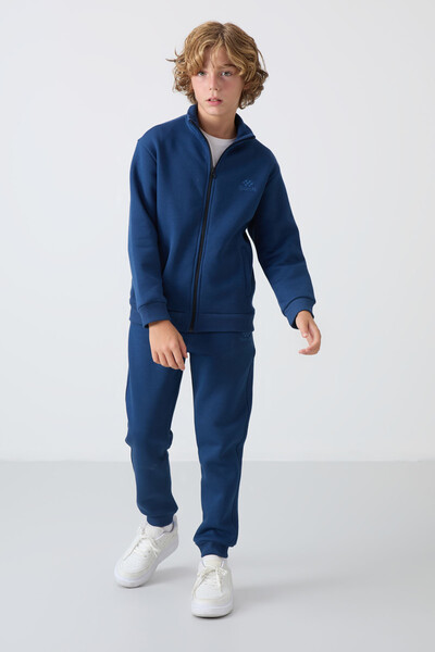 Tommylife Wholesale 7-15 Age Stand Collar Boys' Tracksuit Set 11256 Parliament