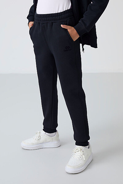Tommylife Toptan 3-9 Yaş Dik Yaka Erkek Çocuk Eşofman Takımı 11256 Soft Vişne - Siyah - 5