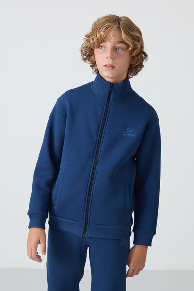 Tommylife Toptan 7-15 Yaş Dik Yaka Erkek Çocuk Eşofman Takımı 11256 Parlament - 2