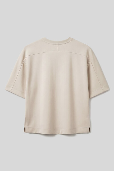 Tommylife Toptan Bej O Yaka Kısa Kollu Basic T-Shirt - 97316 - Thumbnail