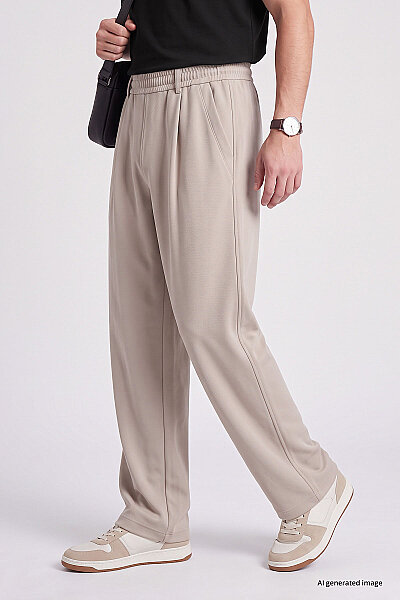 Tommylife Toptan Bej Rahat Form Erkek Palazzo Pantolon - 82199 - 2