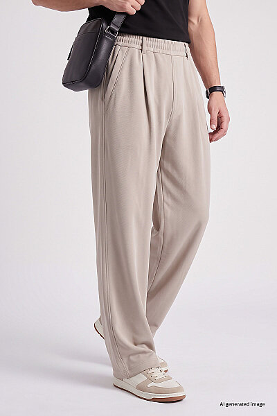 Tommylife Toptan Bej Rahat Form Erkek Palazzo Pantolon - 82199 - 4