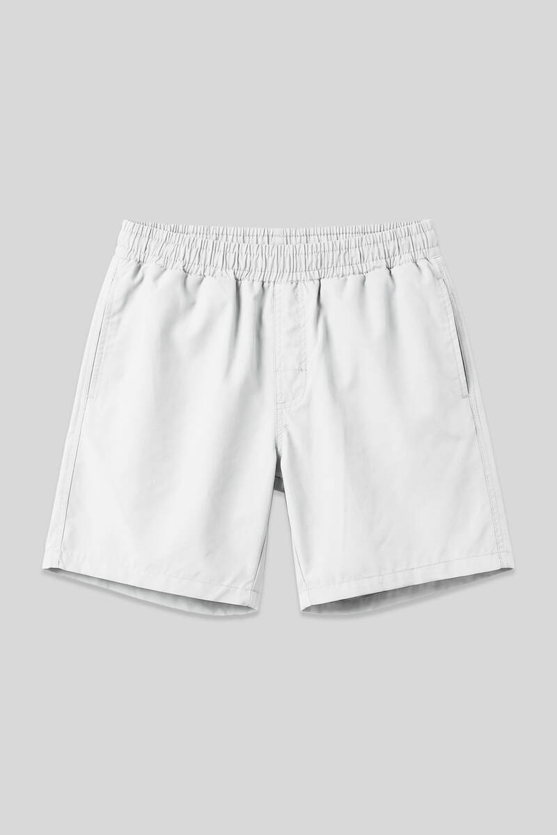 TOMMYLIFE - Tommylife Toptan Beyaz Belden Lastikli Standart Kalıp Erkek Deniz Şortu - 81237