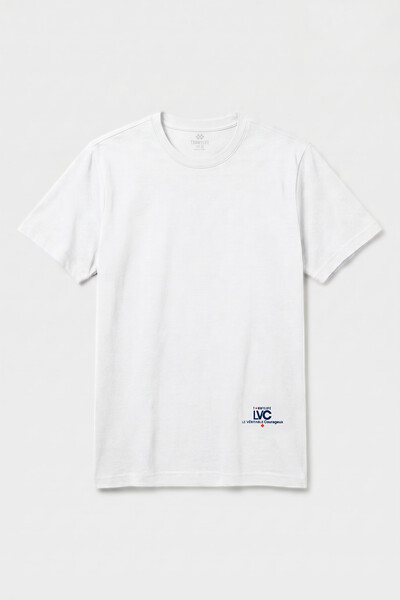 TOMMYLIFE - Tommylife Toptan Beyaz Standart Fit Baskılı Kısa Kollu Erkek T-Shirt - 88440