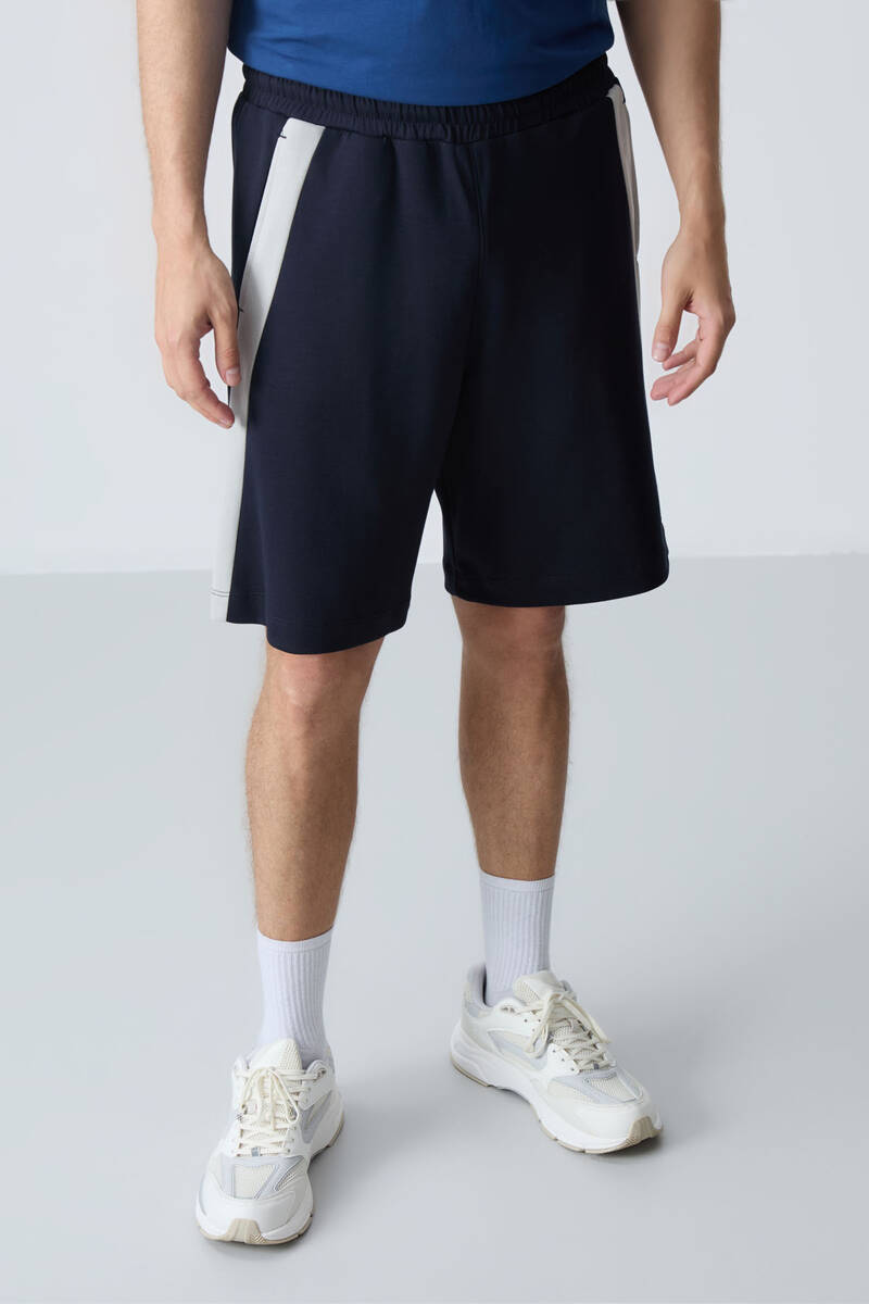 TommyLife - Tommylife Toptan Comfort Fit Basic Erkek Şort 81280 Lacivert