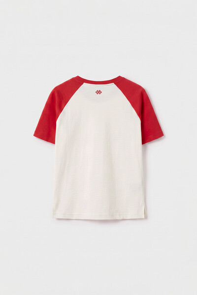 Tommylife Toptan Ekru-Fiesta Standart Fit Reglan Kollu Kız Çocuk T-Shirt - 75180 - Thumbnail