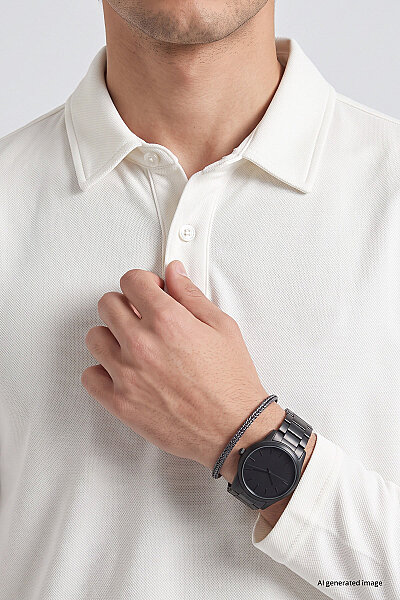 Tommylife Toptan Ekru Rahat Form Basic Polo Yaka Erkek T-Shirt - 88512 - 3
