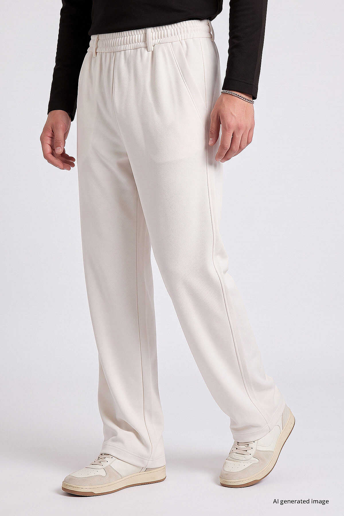 Tommylife Toptan Ekru Rahat Form Erkek Palazzo Pantolon - 82199 - 3