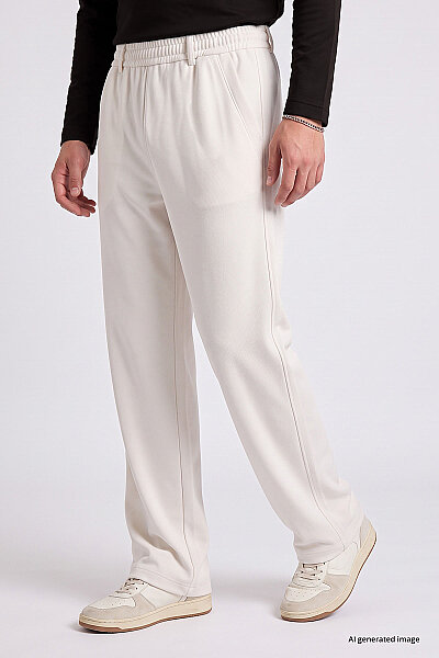 Tommylife Toptan Ekru Rahat Form Erkek Palazzo Pantolon - 82199 - 3