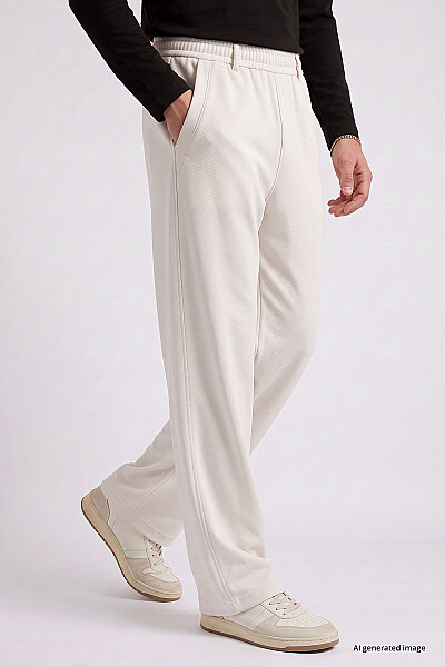 Tommylife Toptan Ekru Rahat Form Erkek Palazzo Pantolon - 82199 - 4