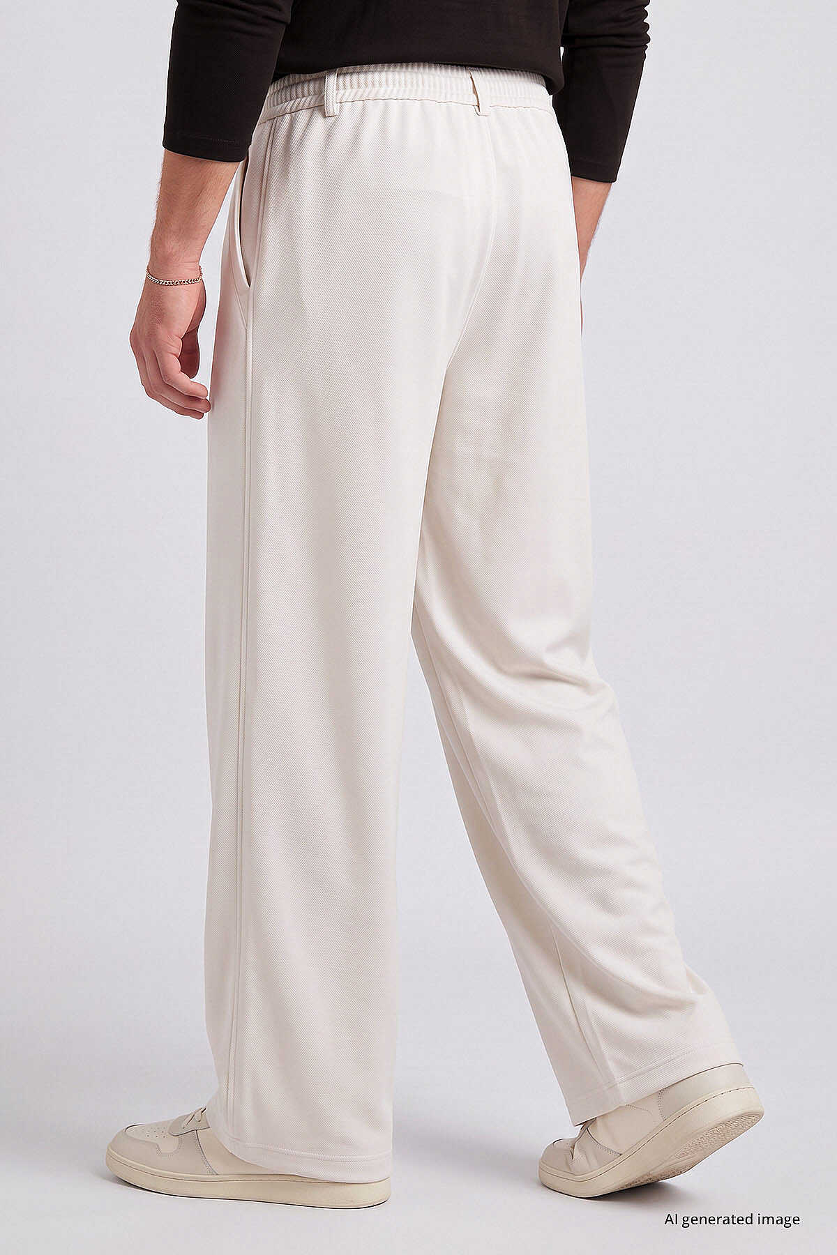 Tommylife Toptan Ekru Rahat Form Erkek Palazzo Pantolon - 82199 - 5