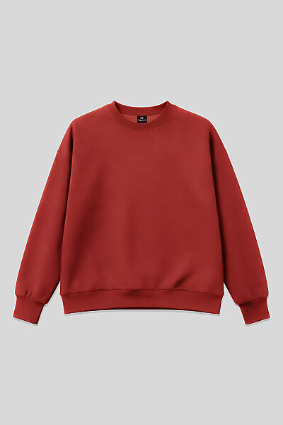 Tommylife Toptan Fiesta Basic O Yaka Oversize Kadın Sweatshirt - 97053 - 2
