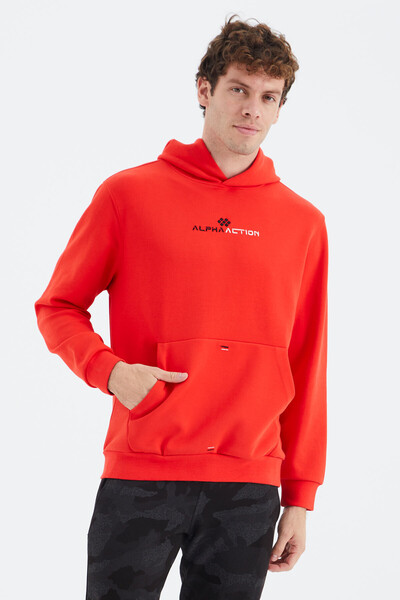 Tommylife Toptan Fiesta Kapüşonlu Kanguru Cep Detaylı Rahat Kalıp Erkek Sweatshirt - 88280 - Thumbnail