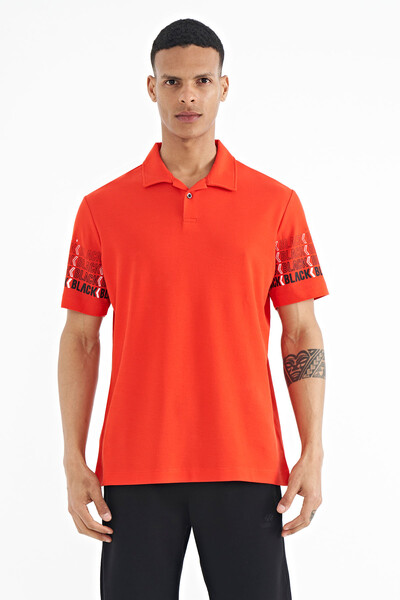 Tommylife Toptan Fiesta Kol Baskı Detaylı Polo Yaka Standart Form Erkek T-Shirt - 88240 - Thumbnail