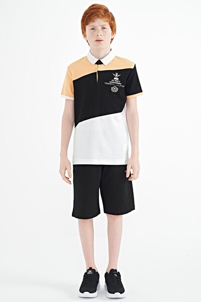 Tommylife Toptan Garson Boy Polo Yaka Standart Kalıp Erkek Çocuk T-Shirt 11088 Beyaz - Thumbnail