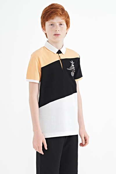 Tommylife Toptan Garson Boy Polo Yaka Standart Kalıp Erkek Çocuk T-Shirt 11088 Beyaz - Thumbnail