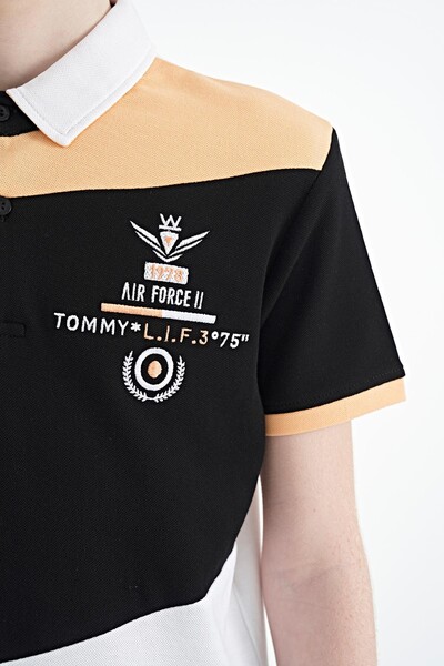 Tommylife Toptan Garson Boy Polo Yaka Standart Kalıp Erkek Çocuk T-Shirt 11088 Beyaz - Thumbnail