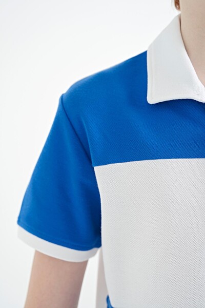 Tommylife Toptan Garson Boy Polo Yaka Standart Kalıp Erkek Çocuk T-Shirt 11095 Beyaz - Thumbnail