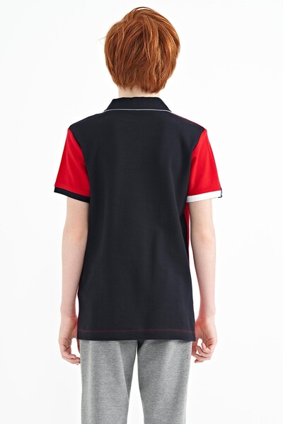 Tommylife Toptan Garson Boy Polo Yaka Standart Kalıp Erkek Çocuk T-Shirt 11139 Kırmızı - Thumbnail