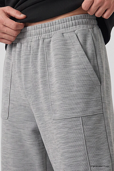 Tommylife Toptan Gri Melanj Balon Fit Erkek Eşofman Alt - 82205 - 3