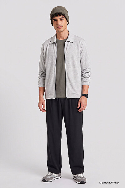 Tommylife Toptan Gri Rahat Form Erkek Ceket - 88494 - 4