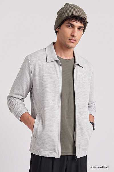 Tommylife Toptan Gri Rahat Form Erkek Ceket - 88494