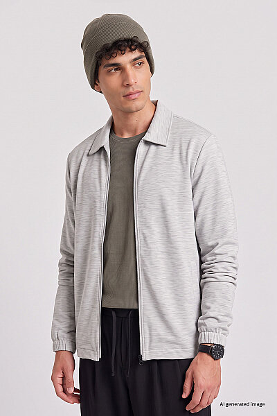 Tommylife Toptan Gri Rahat Form Erkek Ceket - 88494 - 2