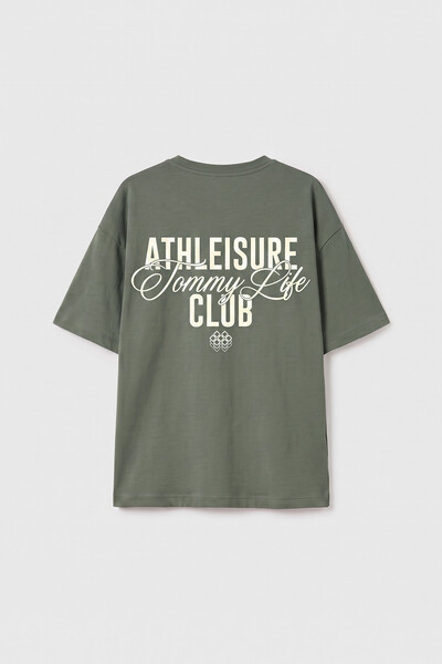 Tommylife Toptan Haki Oversize Kısa Kollu Baskılı Kız Çocuk T-Shirt - 75175 - Thumbnail