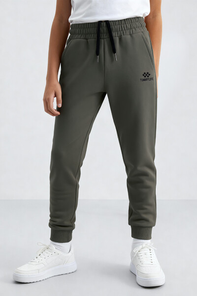 Tommlife Toptan Haki Standart Manşetli İnce Erkek Çocuk Eşofman Alt - 11062 - Thumbnail