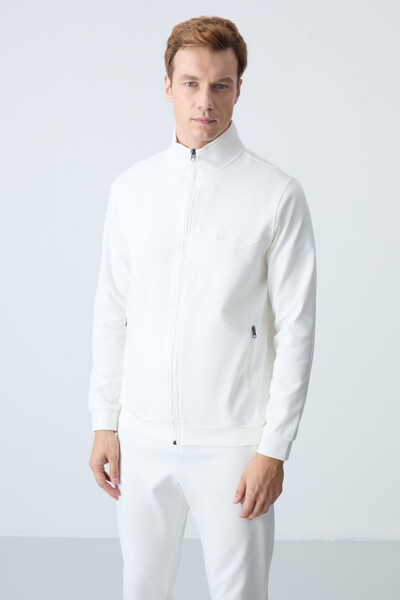 Tommylife Toptan Hugo Rahat Kalıp Jogger Erkek Eşofman Takım 85198 Ekru - Thumbnail