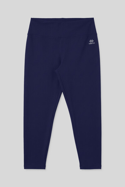 Tommylife Toptan İndigo Yüksek Bel Toparlayıcı Battal Büyük Beden Kadın Tayt - 94650 - Thumbnail