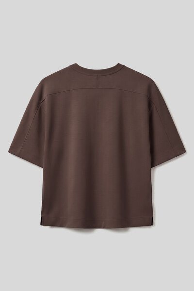Tommylife Toptan Kahverengi O Yaka Kısa Kollu Basic T-Shirt - 97316 - Thumbnail