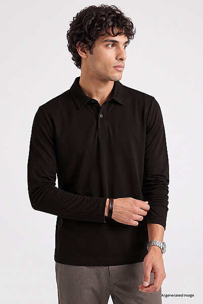 Tommylife Toptan Kahverengi Rahat Form Basic Polo Yaka Erkek T-Shirt - 88512 - 4