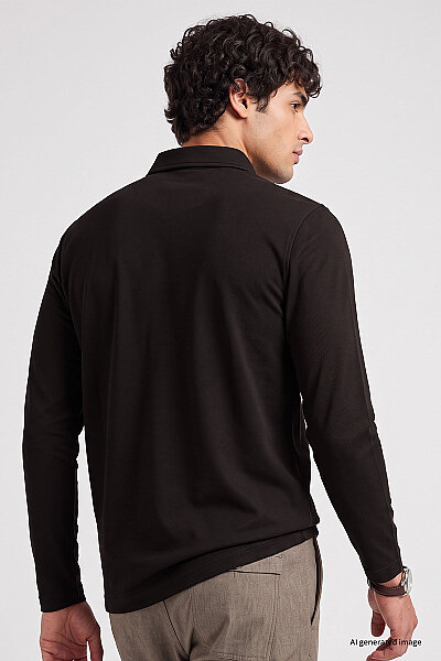 Tommylife Toptan Kahverengi Rahat Form Basic Polo Yaka Erkek T-Shirt - 88512 - 5