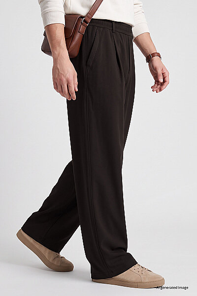 Tommylife Toptan Kahverengi Rahat Form Erkek Palazzo Pantolon - 82199 - 4