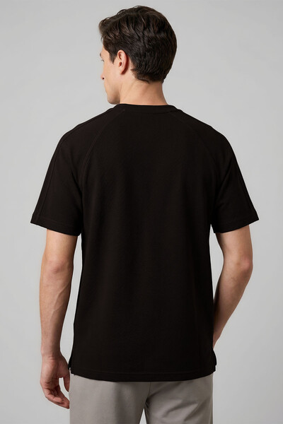 Tommylife Toptan Kahverengi Rahat Form Esnek Nefes Alabilir Erkek T-Shirt - 88495 - Thumbnail