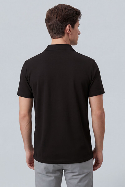 Tommylife Toptan Kahverengi Rahat Form Yumuşak Dokulu Polo Yaka Erkek T-Shirt - 88496 - Thumbnail