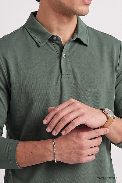 Tommylife Toptan Kaktüs Rahat Form Basic Polo Yaka Erkek T-Shirt - 88512 - 3