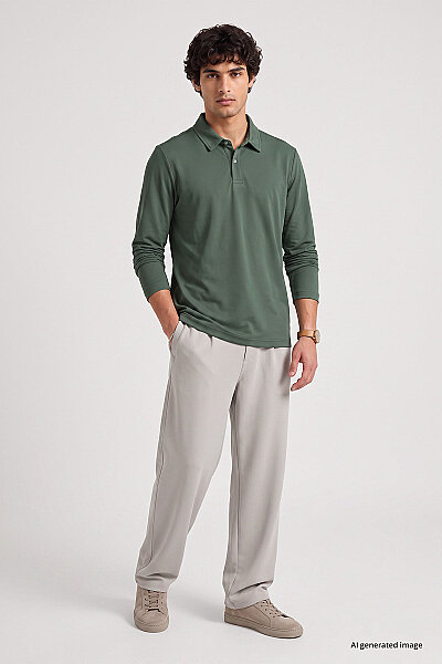Tommylife Toptan Kaktüs Rahat Form Basic Polo Yaka Erkek T-Shirt - 88512 - 2