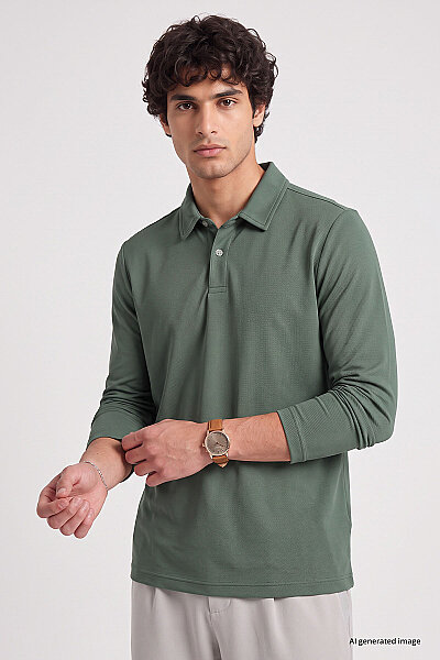 Tommylife Toptan Kaktüs Rahat Form Basic Polo Yaka Erkek T-Shirt - 88512 - 4