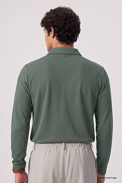 Tommylife Toptan Kaktüs Rahat Form Basic Polo Yaka Erkek T-Shirt - 88512 - 5