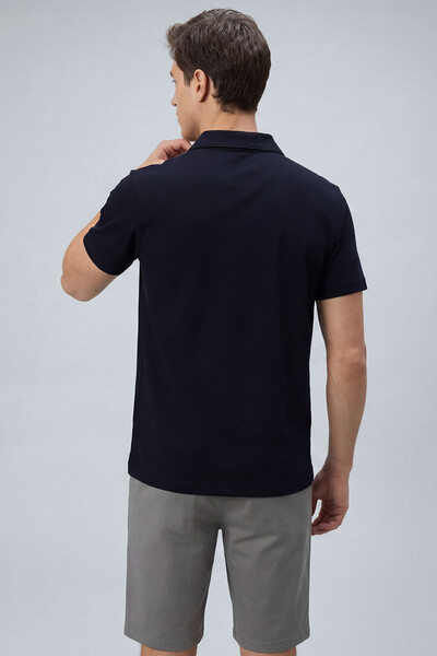 Tommylife Toptan Lacivert Rahat Form Yumuşak Dokulu Polo Yaka Erkek T-Shirt - 88496 - Thumbnail