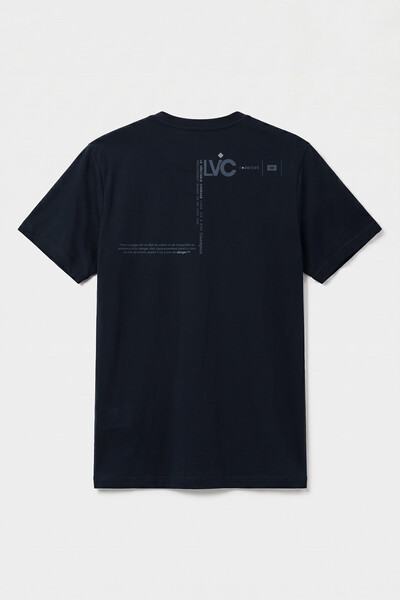Tommylife Toptan Lacivert Standart Fit Baskılı Kısa Kollu Erkek T-Shirt - 88440 - Thumbnail