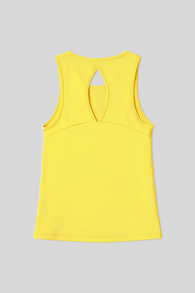 Tommylife Toptan Limon Standart Fit Çapraz Sırt Detaylı Kadın Spor Atlet - 97296 - Thumbnail