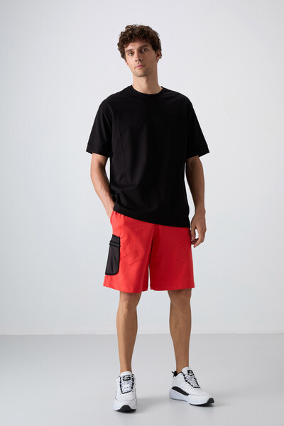 Tommylife Toptan O Yaka Oversize Basic Erkek T-Shirt 88349 Siyah - Thumbnail