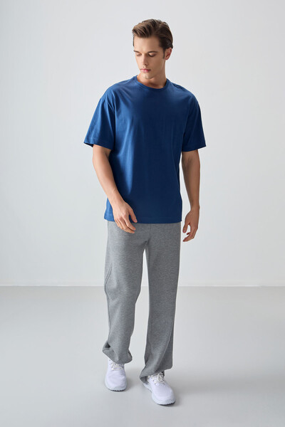 Tommylife Toptan O Yaka Oversize Basic Erkek T-Shirt 88353 Parlament - Thumbnail