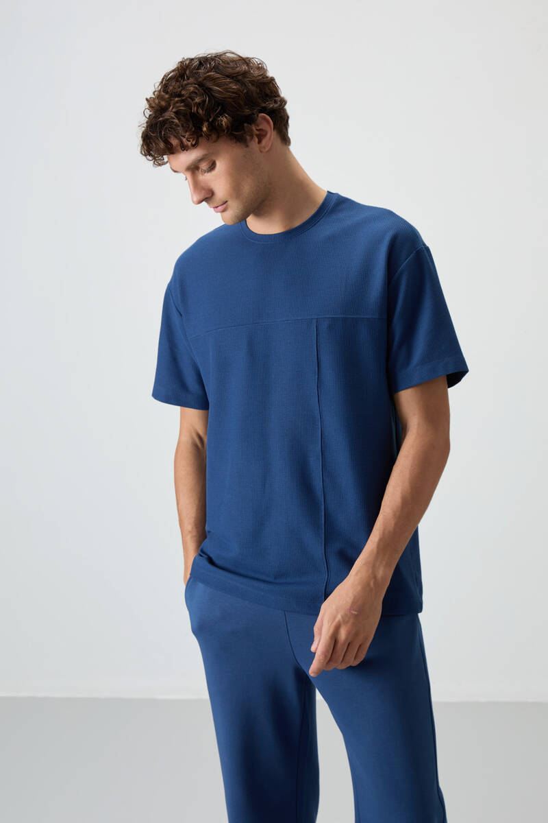 TOMMYLIFE - Tommylife Toptan O Yaka Oversize Basic Erkek T-Shirt 88380 Parlament