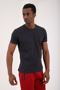 Tommylife Toptan O Yaka Standart Kalıp Basic Erkek T-Shirt 87911 Antrasit - 2