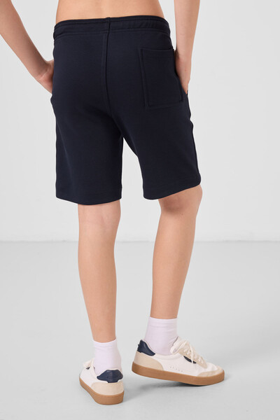 Tommylife Toptan Pamuklu Yumuşak Dokulu Standart Fit Basic Erkek Çocuk Şort 11293 Lacivert - Thumbnail